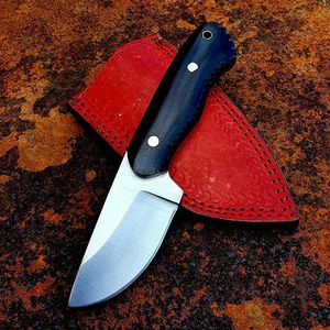 มีดล่าสัตว์ขนาดกะทัดรัด ใบมีดแบบ Fixed Blade ปลายแหลม สำหรับงานหนักกลางแจ้ง มีดแล่หนังแบบ Full Tang มีดแคมป์ปิ้ง ของขวัญแทนใจ - Product Image 6