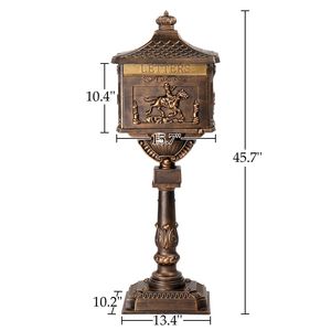 Cassetta Postale Robusta in Alluminio Pressofuso con 2 Chiavi, Sportello a Battente, Bulloni di Espansione, Pannello per Indirizzo, Cassetta Postale Grande in Acciaio per Lettere - Product Image 3