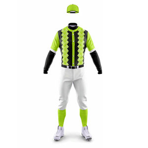 Athletic Low MOQ Sublimation Uniform Kits Lightweight 100% <b>Polyester</b> Mesh Material Breathable Baseball Uniform Sportswear Kits - Product Image 2