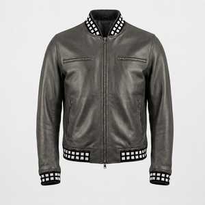 Stylish <b>Men</b> Faux Leather Outerwear Jacket Lightweight Casual Fashion Coat for Daily Wear Wholesale and OEM Production - Product Image 1
