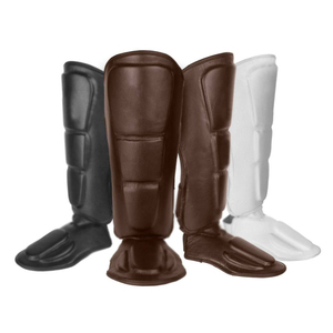 Protège-tibias marron légers pour adultes – Protection de base pour l'entraînement - Product Image 6