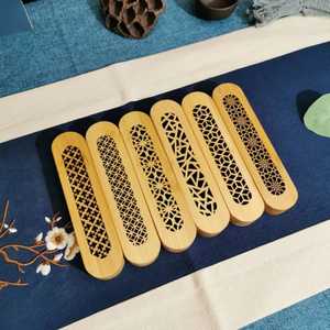 กล่องใส่ธูปไม้ไผ่สองชั้นพร้อมลวดลายสลักหลากหลายแบบสำหรับตกแต่งบ้าน - Product Image 5