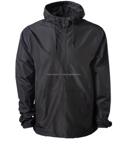 Custom Made Winter Men's Hooded Windbreaker <b>Jackets</b> with Embroidery on Front Waterproof & Breathable - Product Image 1