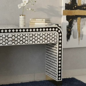 ILAHI's Bone Inlay <b>Drawer</b> Modern Design Agate Detailing <b>Storage</b> Portable Home Furniture - Product Image 1