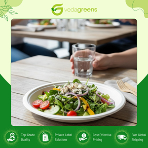 Wholesale Selling Top Notch Quality Eco-Friendly Bagasse Round Plates <b>Disposable</b> <b>Tableware</b> Directly from Indian Manufacturer - Product Image 3