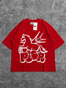T-shirt graphique en coton surdimensionné personnalisé pour homme, style streetwear vintage, coupe ample, imprimé, lourd, tendance, OEM ODM - Product Image 5