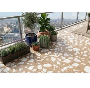 Baldosas de Porcelana Vitrificada para Baño, Estilo Terrazo, 60x60, Corte Láser, Alta Calidad, Rústicas, Cuadradas, de Fábrica India - Product Image 6