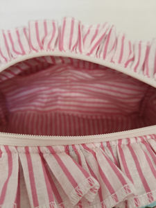 Bolsa Cosmética Moderna Ecológica Acolchada de Algodón con Volantes, Organizador de Maquillaje, Lápiz Labial y Loción (Estilo Rajasthani, Capacidad 0-1L) - Product Image 5