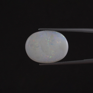 Opale naturelle blanche certifiée IGI, pierre précieuse en vrac, 7,37 carats, taille ovale 19,5x15,5 mm, vente en gros pour la fabrication de bijoux, sertissage de bague sur mesure - Product Image 1