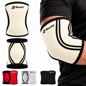 Manchons de compression en néoprène pour les coudes, vente en gros, pour la musculation et l'entraînement en salle de sport, fournisseur OEM ODM - Product Image 1