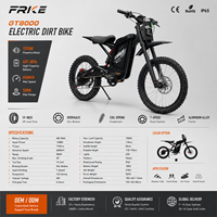 Moto électrique tout-terrain GT EBike 1500W 48V30A en alliage d'aluminium 19 pouces, frein à disque, 7 vitesses, suspension à ressort, écran LCD, 60 km/h, 50 km d'autonomie, IP65, LED