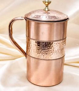 Copper jug set for stylish countertop <b>water</b> arrangement <b>water</b> serving metal set with <b>glasses</b> durable reusable kitchen dining dri - Product Image 3
