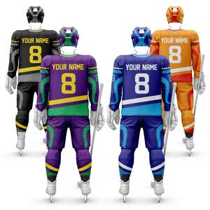 Camisetas de Hockey sobre Hielo Sublimadas Personalizadas OEM - Uniformes de Equipo 100% Poliéster de Secado Rápido con Nombres y Números Personalizados, Opciones en Blanco - Product Image 2