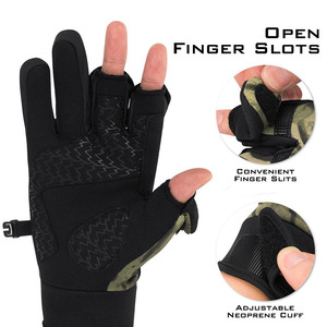 Custom Waterproof Fishing Gloves Non Slip Hook and Loop Polyester Outdoor Motorcycle Gloves with Sun Protection - Product Image 3