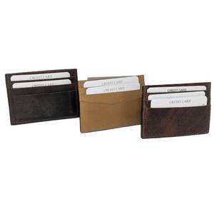 Durable Vintage Brown Leather Card Holder Wallet Slim Credit Card Case for Men Supplier Manufacturer India at wholesale price - Product Image 6