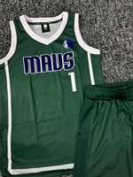 HAQ MEHARBAN SPORTS Set Jersey Basket Pria Hijau V-Neck Tanpa Lengan Sublimasi Bahan Mesh Bernapas Seragam 100% Poliester Semua Ukuran