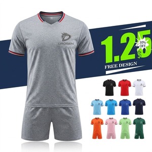 Uniforme de Fútbol Ecológico, Cuello Redondo, Manga Corta, Malla Antibacteriana, Secado Rápido, Transpirable, Cintura Elástica de Spandex/Poliéster - Product Image 4