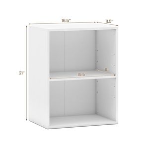 Libreria a 2 cubi con scaffale regolabile a 5 posizioni, da terra - Product Image 6