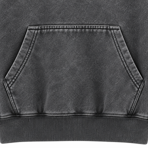Sweat-shirt à capuche unisexe surdimensionné, couleur unie, coton lavé, molleton français, pull décontracté avec poche, style automne - Product Image 5