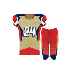 Best Latest Design Custom Breathable American <b>Football</b> Uniform New Style Sublimated Jersey and Pants Factory Price OEM Service - Product Image 4
