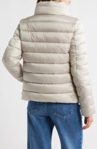 Chaqueta Acolchada para Mujer, Cuello Alto, Manga Larga, Color Sólido, Cierre de Cremallera, Abrigo de Invierno, Relleno de Poliéster - Product Image 4