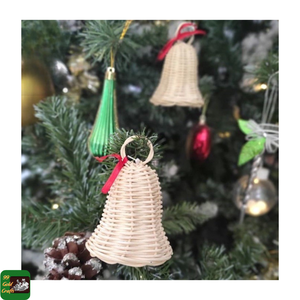 99 GOLD DATA Handmade Eco-Friendly Cute Rattan <b>Christmas</b> Ornaments Woven Hangings for Holiday Tree Decoration Festive Home - Product Image 3