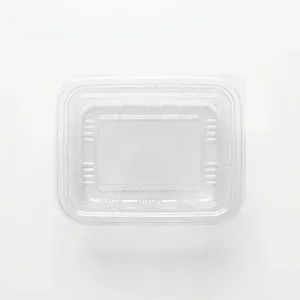 Conteneur à charnière en PET transparent de 1000 ml – Boîte alimentaire jetable en plastique transparent - Product Image 4