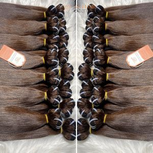 Combo vente faisceaux de trame Extensions de cheveux bruts brun naturel Super Double dessiné os droit pas d'enchevêtrement expédition dans le monde entier - Product Image 2