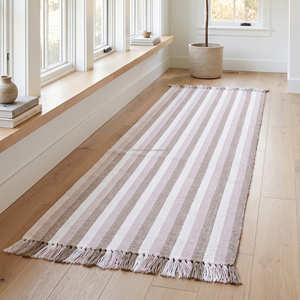 Alfombra de Algodón Multicolor Tejida a Mano para Pasillo, Cocina, Rincón de Desayuno y Hogar Bohemio - Product Image 3