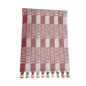 Correa de bolso bordada con cuentas con eslogan de equipo universitario, accesorios para el día del partido, bolso cruzado hecho a mano con cuentas de semillas, correas para guitarra - Product Image 1