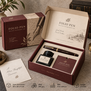Caja de Embalaje de Cartón Corrugado Impresa Personalizada para Set de Instrumentos de Escritura FOLIO - Product Image 6