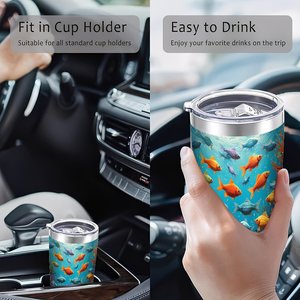 Stainless Steel Tumbler 20oz Double Wall Vacuum Insulated <b>Hot</b> <b>Cold</b> Drink Cup - Product Image 4