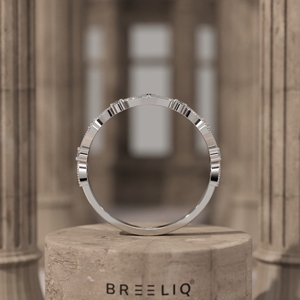 แหวนทองคำแท้ 14K ประดับเพชรเลี้ยงในห้องปฏิบัติการ ดีไซน์วินเทจ รูปอินฟินิตี้ ขอบลายมิลเกรน บิดเกลียวอย่างประณีต เหมาะสำหรับเป็นของขวัญวันครบรอบหรือเครื่องประดับงานแต่งงาน - Product Image 6