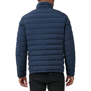 New Wholesale Custom Logo Plain up Collar Black Zipper Puffer Men's Jacket Winter Outdoor Jacket Extreme <b>Warm</b> In Winter - Product Image 4