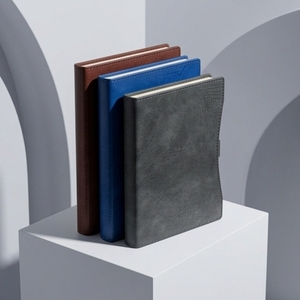 Carnet A5 en cuir PU avec rabat à bouton, organisateur professionnel multicolore avec logo personnalisé pour l'écriture au bureau - Product Image 3