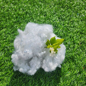 Fibra de Poliéster Reciclada Siliconada Conjugada Hueca HCD de 7Dx64mm, Material de Relleno Antiestático y Antidistorsión - Product Image 1