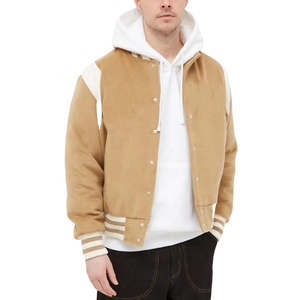 Vente en gros 100% laine Varsity Bomber Jacket Hiver Letterman Baseball Jacket Cuir Manches Col Style Veste Pour Hommes - Product Image 1