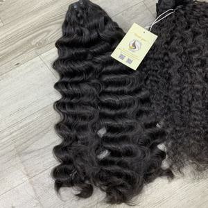 Vente de gros Cheveux humains non traités Extensions de cheveux vietnamiens lisses ondulés Faisceaux de boucles - Product Image 4