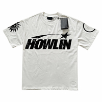 Kaos Pria Custom Logo Stand Twill Estetik Streetwear Anti-Kerut Formal MOQ Kecil Harga Grosir Poliester Pabrik OEM