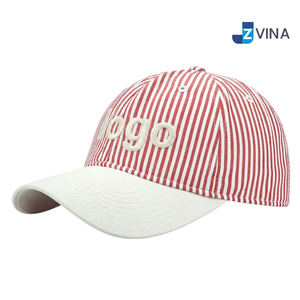 Gorra de Béisbol a Rayas con Logotipo Personalizado, Bordado, Ajustable, Unisex, Casual, para Primavera/Verano - Product Image 2