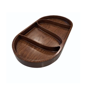 Plateau à fruits secs en bois massif gravé de qualité supérieure, écologique et lavable, idéal pour les fêtes - Product Image 1