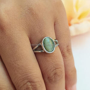 925 Sterling Silver <b>Cat's</b> Eye <b>Ring</b> Handmade Natural Gemstone Best Gift for Mom for Anniversary - Product Image 3