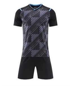 Conjunto de Camiseta de Fútbol con Cuello en V para Hombre, Estampado Geométrico, Manga Corta, Poliéster que Absorbe la Humedad, Ajuste Atlético, para Todas las Temporadas - Product Image 2
