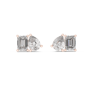 Pendientes TOI ET MOI con Diamantes Cultivados en Laboratorio de Corte Esmeralda de 2 Quilates, Chapados en Oro Blanco de 18 Quilates con Rodio, Modernos para Mujer, Ideales para Fiestas y Compromisos - Product Image 5