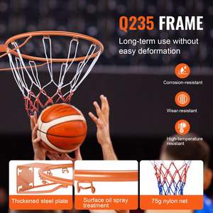 Q235 pesante basket Flex Rim Goal 18 \ "interno/esterno canestro da basket a parete sostituzione della rete per cerchione per bambini adulti - Product Image 3