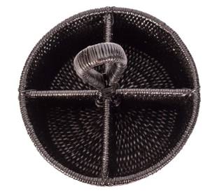 High Quality Eco-Friendly Rattan 4-Compartment Handwoven <b>Food</b> Safe Lightweight Utensil Holder Handle <b>Caddy</b> Tableware Organizer - Product Image 2