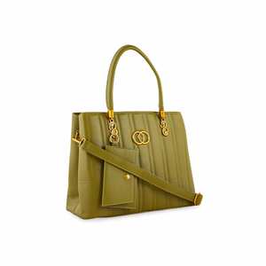 <b>Green</b> Formal Ladies Handbag P36152 - Product Image 2