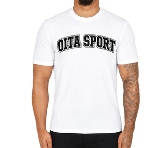 T-shirt blanc ajusté pour homme, manches courtes, col rond, imprimé personnalisé, décontracté, en coton, coupe slim, streetwear, vente en gros, usage quotidien - Product Image 1