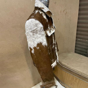 Chaqueta estilo western para mujer, nueva, con flecos, de cuero genuino de vaca, estilo vintage, chaqueta vaquera para hombre - Product Image 3