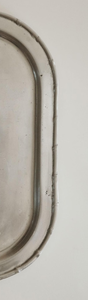 Wholesale Aluminium Oval <b>Metal</b> Tray With <b>Border</b> Antique Farmhouse Decor <b>Metal</b> Platter For Home Hotel & Restaurant Serving Dish - Product Image 3